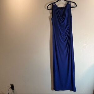 LAUREN RALPH LAUREN Sz 6 Evening Gown Jersey Knit Ruched Bejeweled Strap Dress